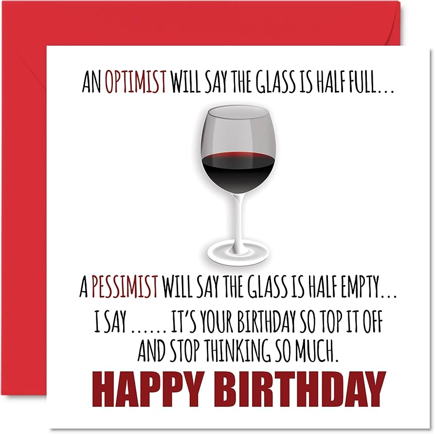 Funny birthday card with humor and laughter