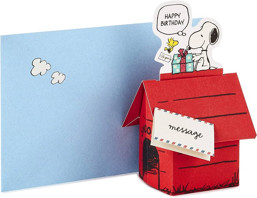 Snoopy birthday card with envelope