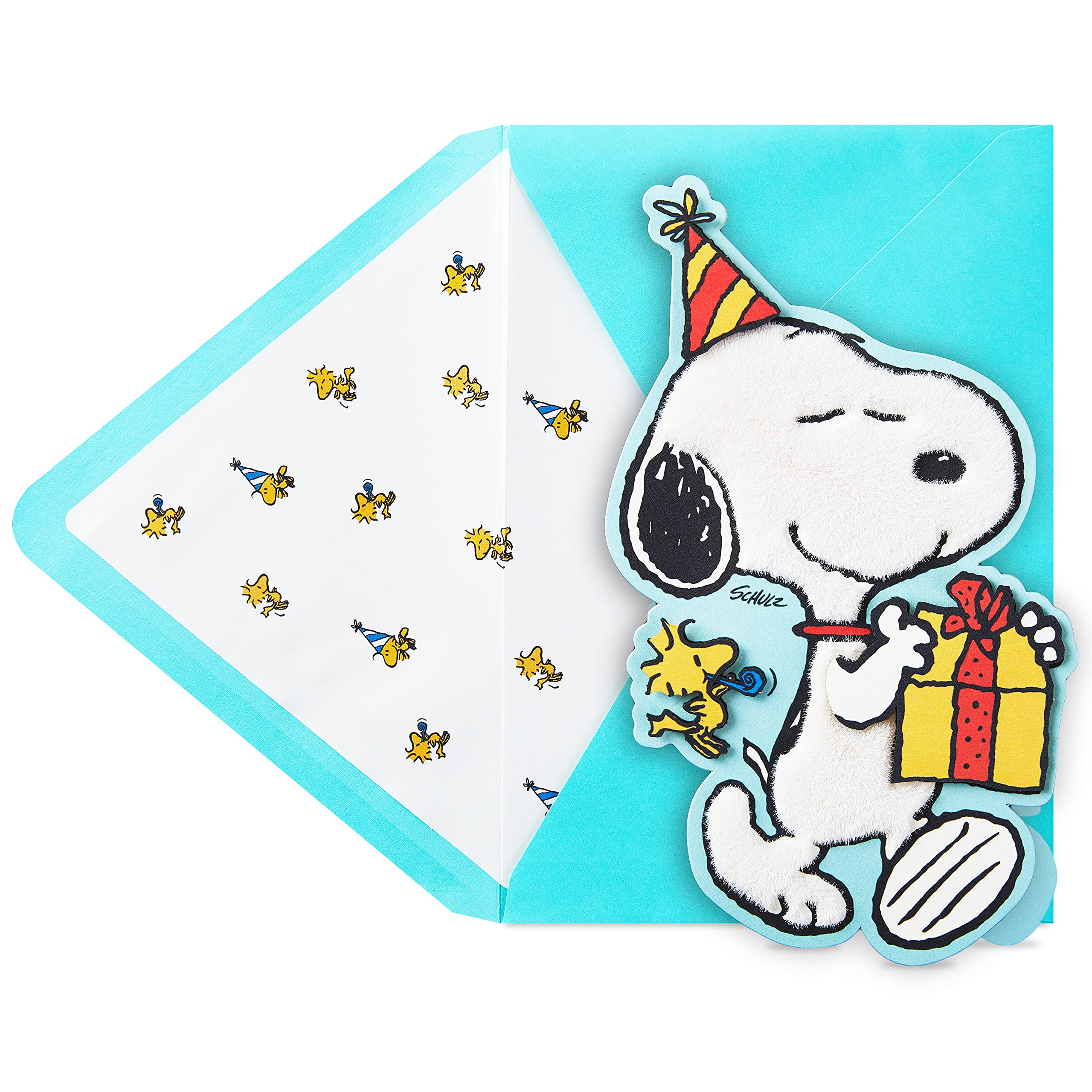Tarjeta de cumpleaños con diseño de Snoopy