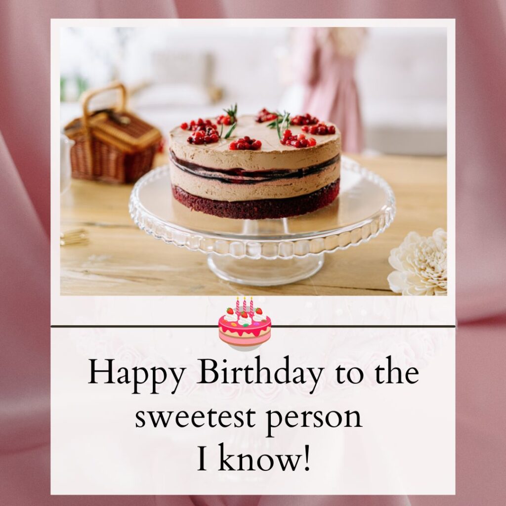 Happy birthday cake with a heartfelt message