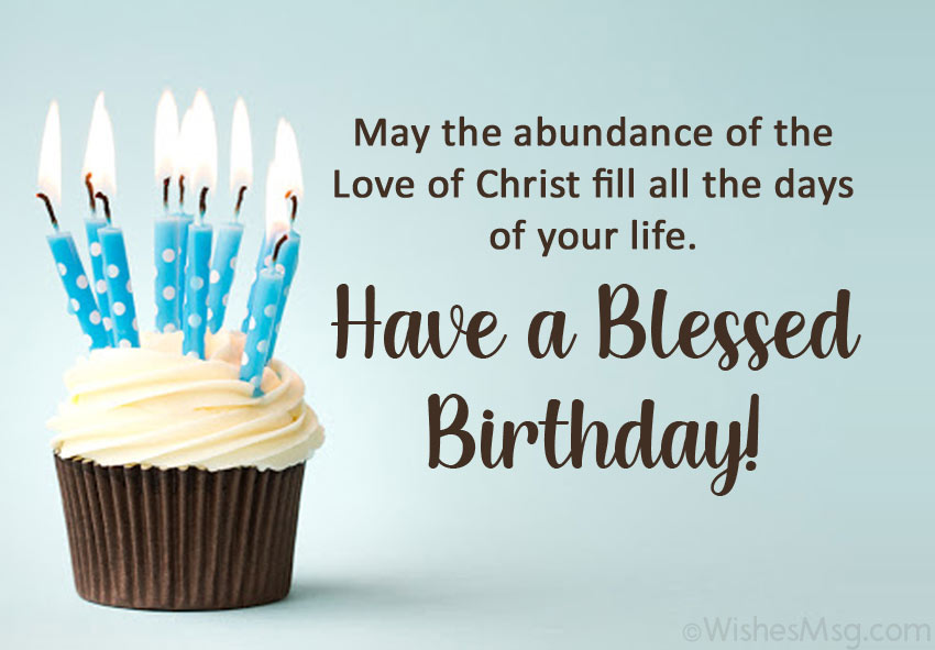Birthday card with Bible verse and blessings
