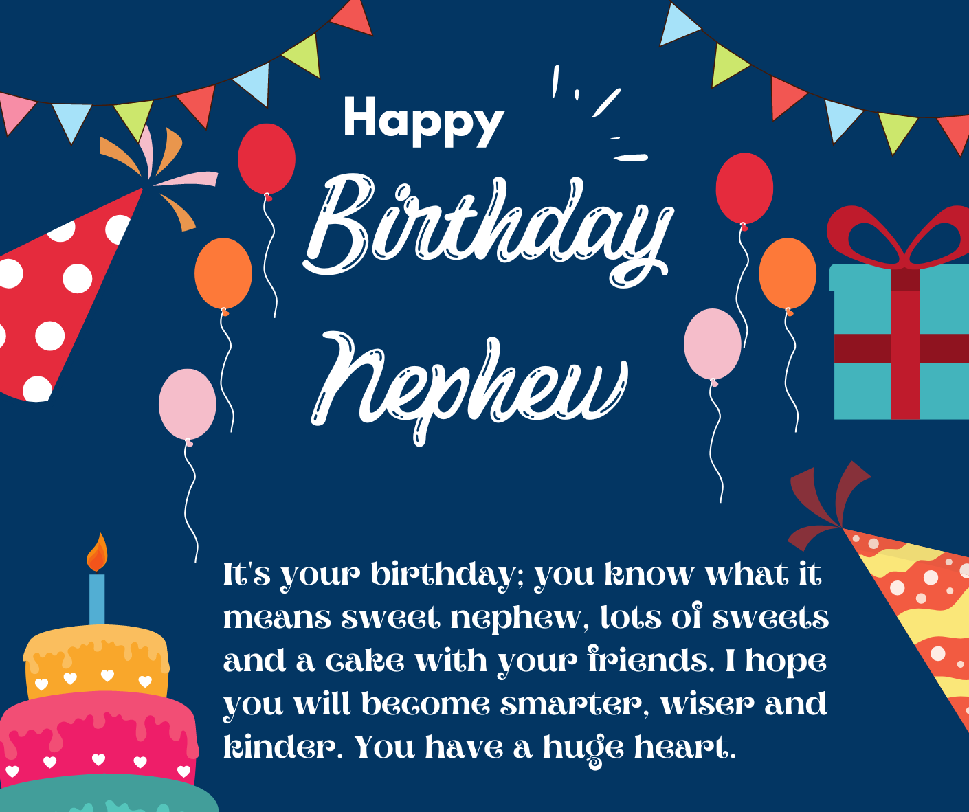 Cute birthday image for your nephew