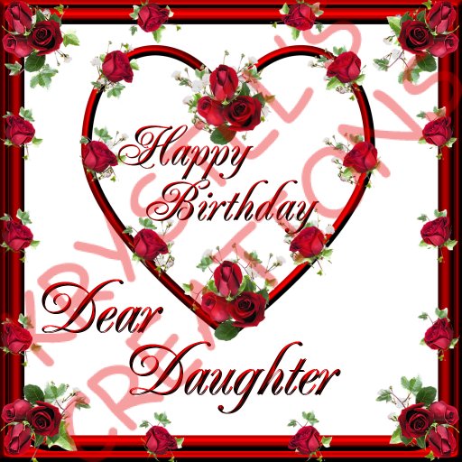 Happy birthday daughter images with animated elements