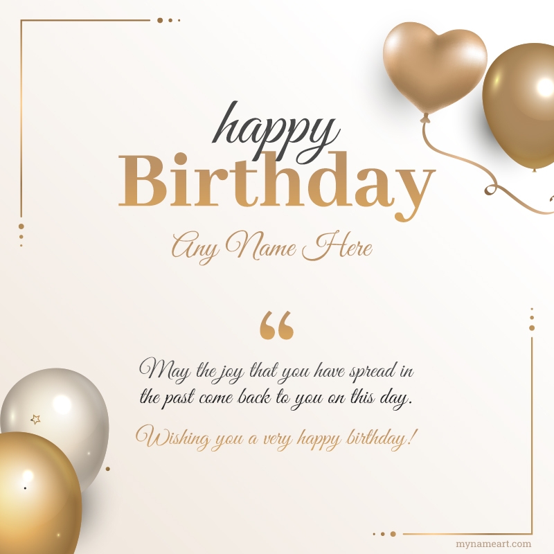 Happy birthday wishes with personalized message