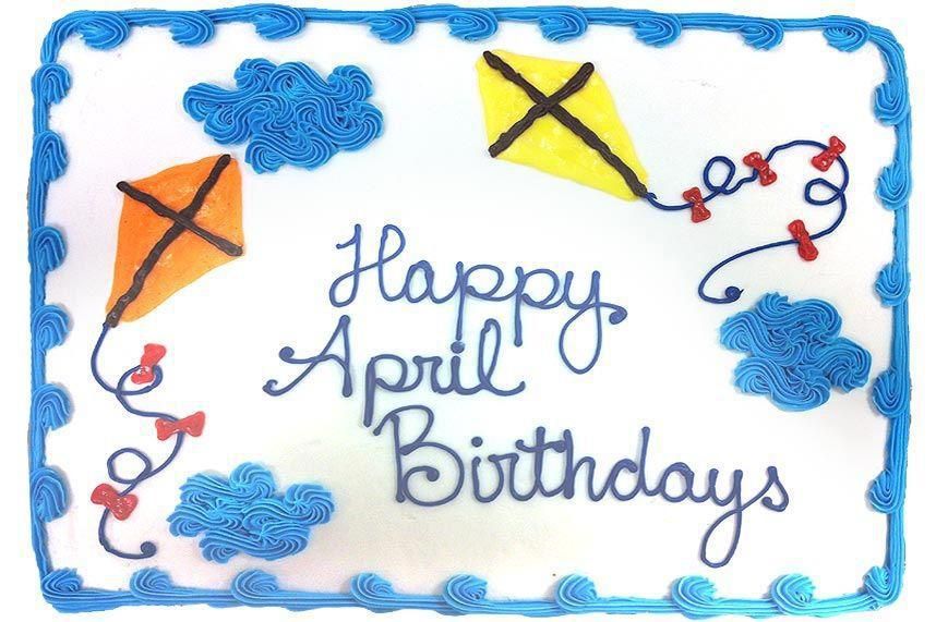 Image: Celebrating with April birthday cake