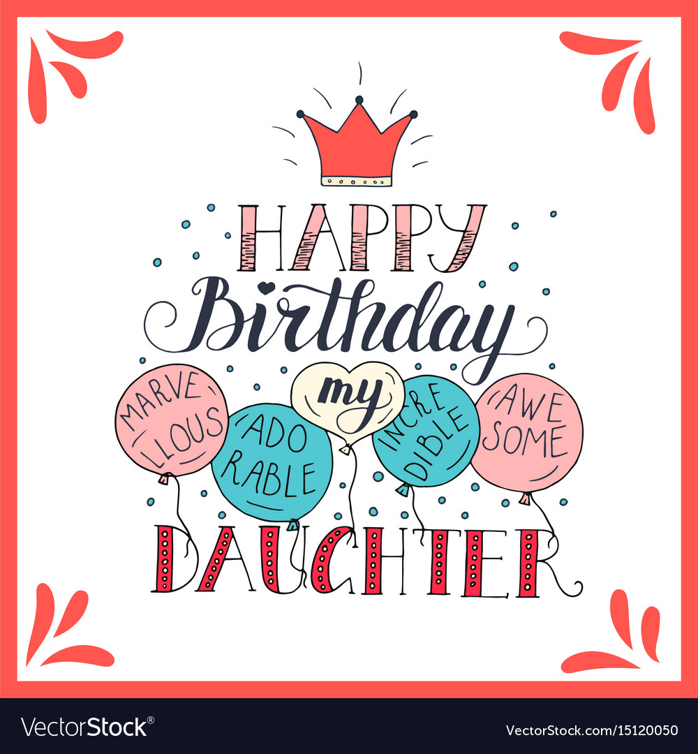 Happy birthday card for daughter