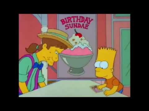 Bart Simpson celebrando su cumpleaños