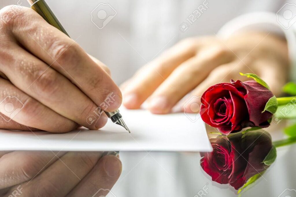 imagen de pareja escribiendo cartas de amor 1